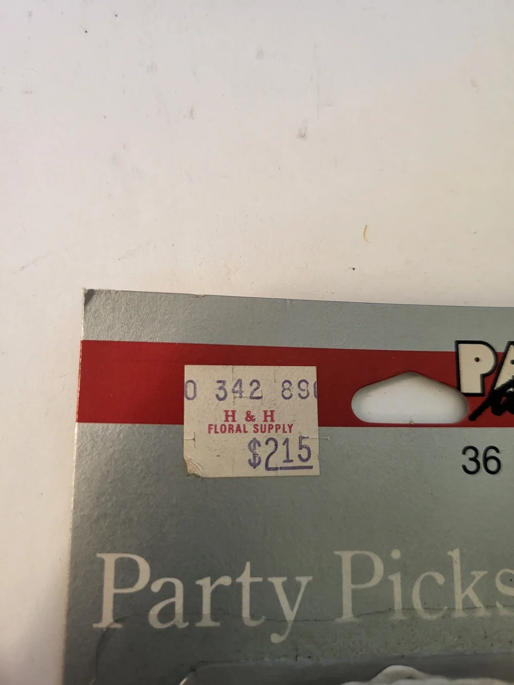 1980s NOS Paper Art Party Picks - PresentRed Stocking & Bell Holiday (36 Count)